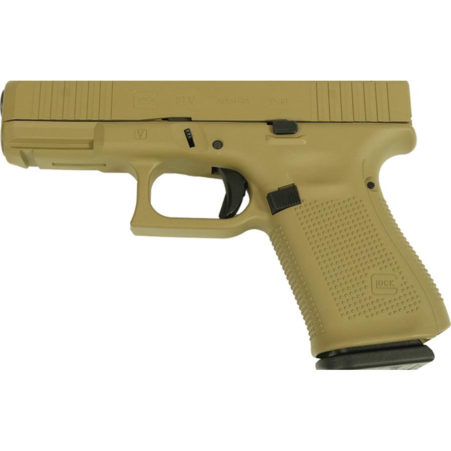 Glock V-Series Model 19 Optic Ready & Ported Handgun 9mm Luger 15rd Magazines (3) 4 Ported Barrel FDE Cerakote Austria - View 2