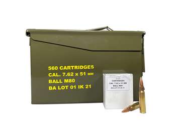 IGMAN 7.62 X 51 MM M80 147GR 560RD CAN 28 BOXES PER CAN - View 2