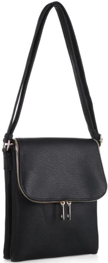 JESSIE & JAMES CHEYANNE CONCEALED CARRY LOCK AND KEY CROSSBODY HANDBAG 11 H X 9 W X 1.5 D ( BLACK ) - View 2