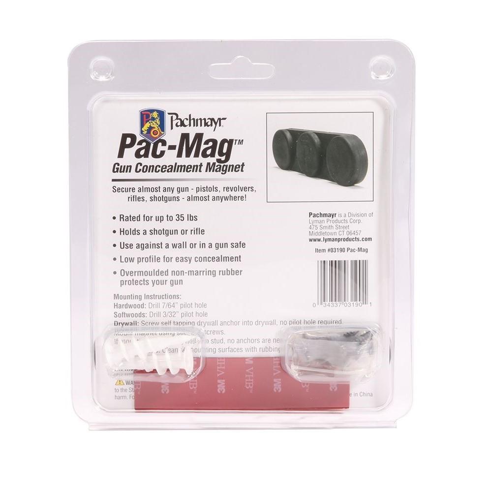 Tacstar Pac-Mag Gun Storage Magnet 03190 Black Overmolded Rubber - View 2