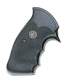 Pachmayr 03265 Gripper Professional Grip for S&W K/L Frame Square Butt - Checkered Black Rubber with Finger Grooves - View 2