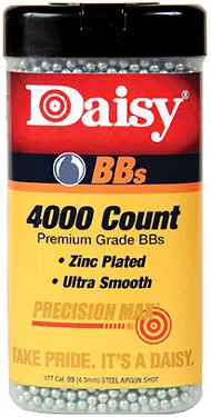 Daisy BB'S 4000 CT Zinc-Plated Steel .177 Caliber 4.5mm BBs Flip Top Bottle - View 2