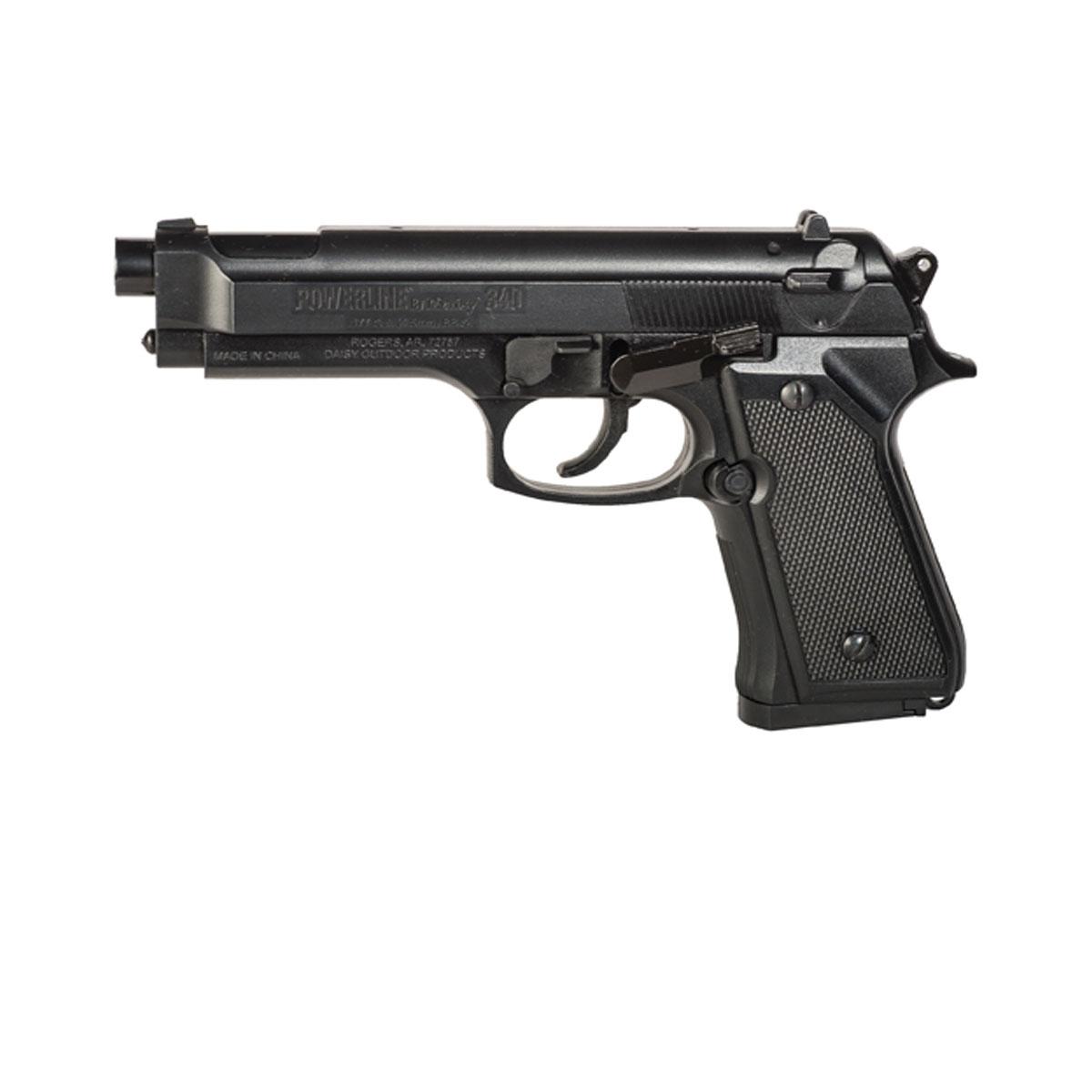 Daisy Powerline 340 Air Pistol Spring Piston 177 13+1 Black Checkered Polymer Grips - View 2