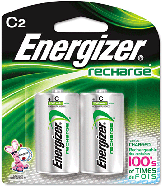 Energizer Recharge Batteries C2 Pack - View 2