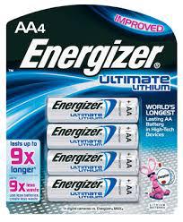 Energizer AA Ultimate 1.5V Lithium Batteries, Qty (4) Single Pack - View 2