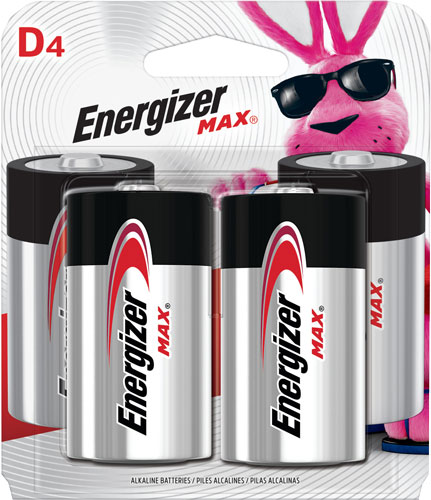 Energizer D Max Alkaline Batteries 4 Pack 1.5V E95BP4 - View 2