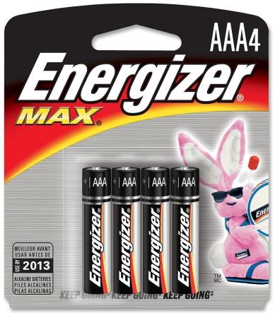 Energizer Max AAA Batteries 4pk - E92BP-4 - View 2