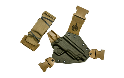 GunfightersINC KN-MP4510-040221 Kenai Chest Holster, Kydex, Nylon, RH, Gray/Coyote - View 2