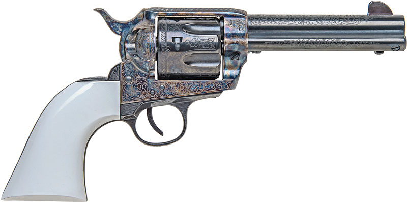 Traditions SAT73110BTM 1873 Froniter 45 Colt 4.75" Blued Barrel & Cylinder Color Case Hardened Steel Frame - View 2