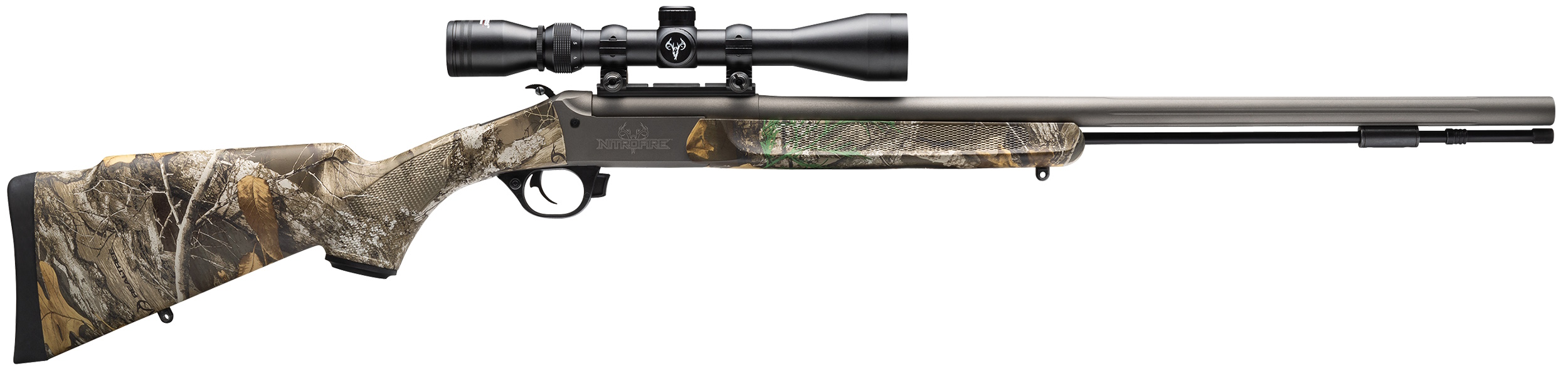 Traditions NitroFire 50 Cal 26" Gray Cerakote with VAPR Twist Realtree Edge Synthetic Stock - View 2