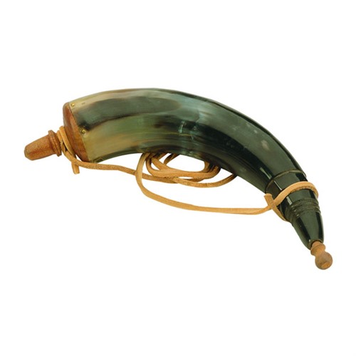 Traditions A1252 Authentic Powder Horn with Sling and Wood Cap - View 2