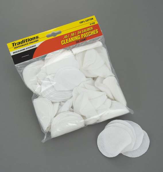 Traditions Cleaning Patches 200 pk. for .45-.54 Caliber Firearms - View 2
