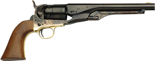 Traditions FR18602 1860 Army Break Open 44 Cal #11 Percussion 8" 6rd Color Case Hardened Frame Blued Barrel & Cylinder Walnut Grip - View 2