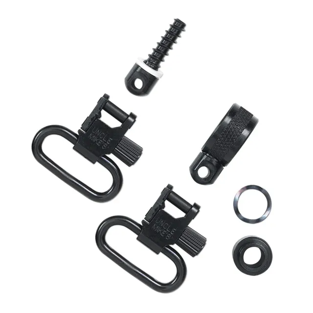 Uncle Mike's 1" Quick Detach Sling Swivel for Browning BLR Black - View 2