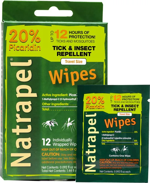 Natrapel 00066095 Repellent Wipes - Repels Ticks & Biting Insects Up to 12 hrs (12 Per) - View 2