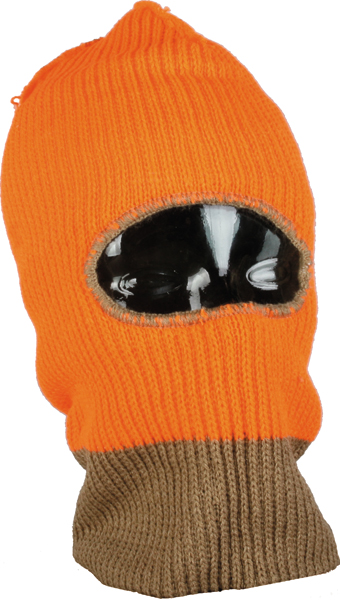 Outdoor Cap Knit Mask Camo/Orange Reversible 1-Size KR550 - View 2