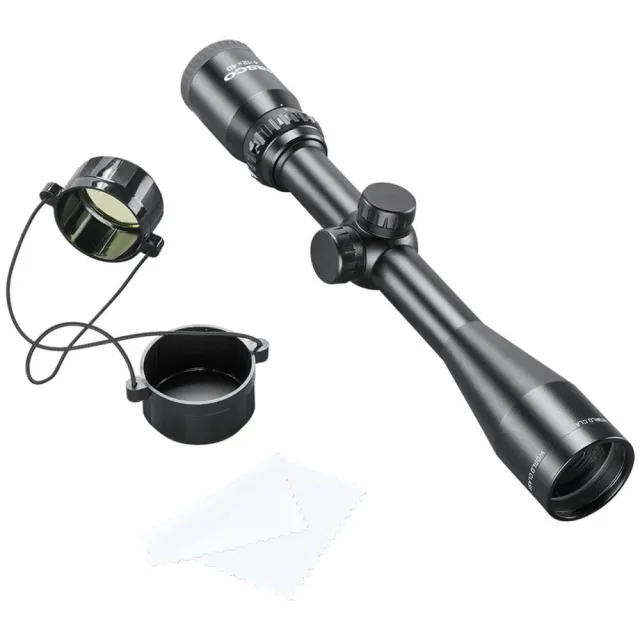Tasco World Class 4-12x40 Rifle Scope - Black FC Rings, Truplex Box 5L - View 2