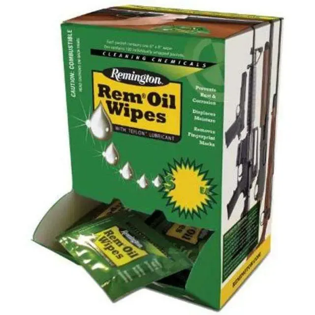 Remington Accessories 18471 Rem Oil Cleans, Lubricates, Protects Single Pack Wipes 300 Per Box - View 2