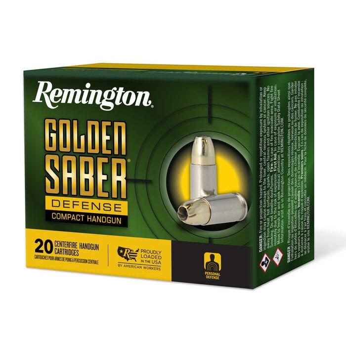 Remington Ammunition 27619 Golden Saber Defense 45 ACP 230 gr Brass Jacket Hollow Point (BJHP) 20 Rounds - View 2
