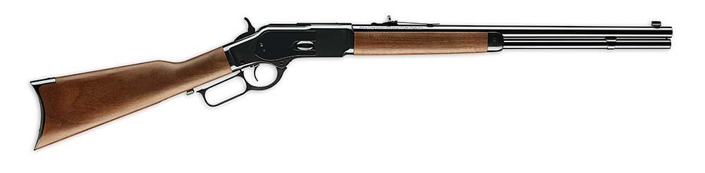 Winchester Model 1873 Short Rifle 45 Colt (LC) 10+1 Cap 20" Brushed Polish Blued Rec/Barrel Satin Oiled Walnut Fixed Straight Grip Stock Right Hand (Full Size) - View 2