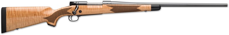 Winchester Repeating Arms Model 70 Super Grade 264 Win Mag Caliber with 3+1 Capacity, 26" Barrel, High Polished Blued Metal Finish & Gloss AAA Maple Stock Right Hand (Full Size) - View 2