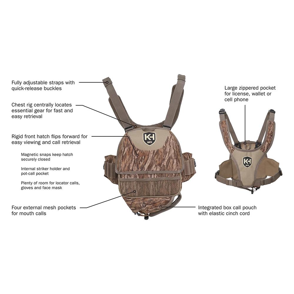Knight & Hale KHT0103 Turkey Chest Rig Mossy Oak Bottomland Design - View 2