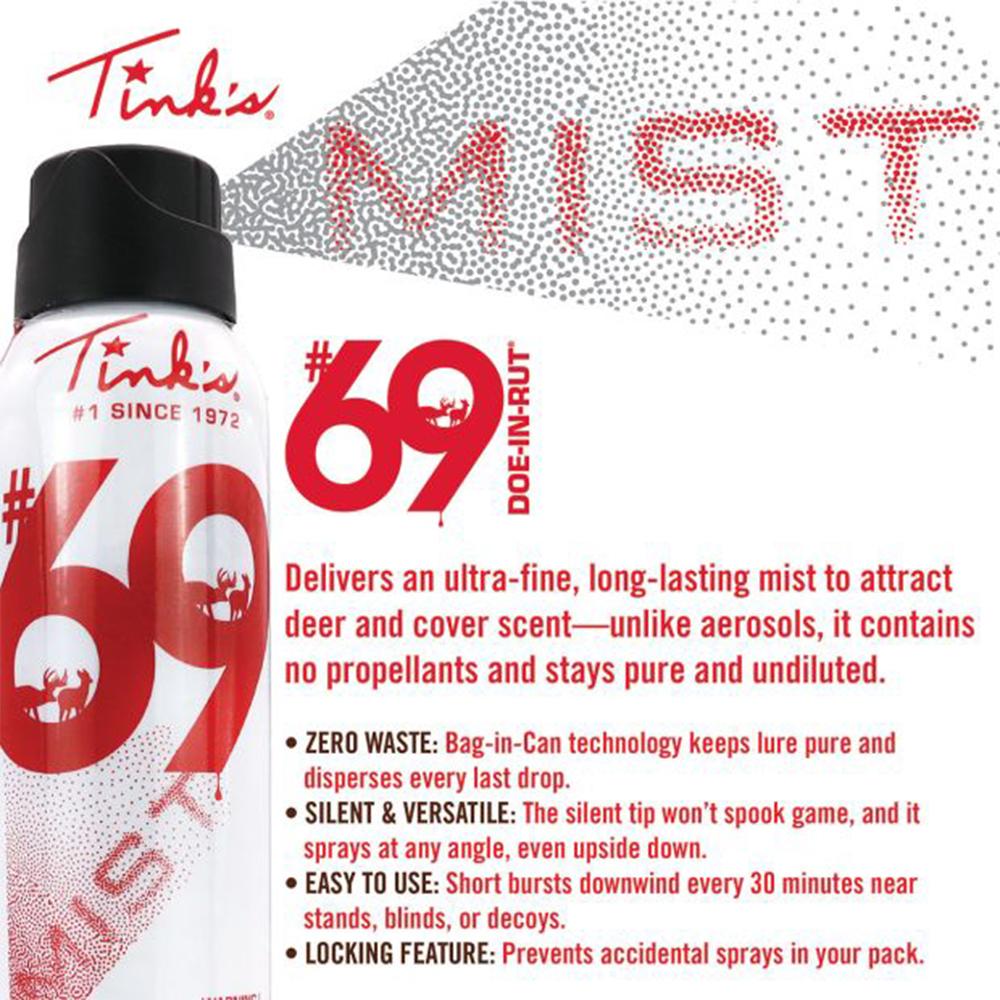 Tink's Hot Shot #69 Doe-In-Rut 3oz Mist Spray W5310 - 100% Natural Doe Urine, Non-Carded, Long-Range Attraction - View 2