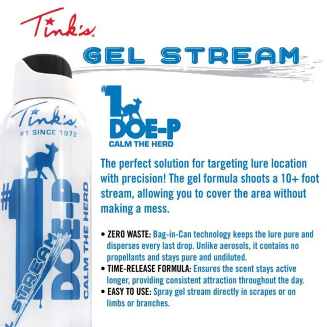 Tink's W6261 Gel Stream Doe P 5oz Caliber 10ft Stream Action Type Gel - View 2