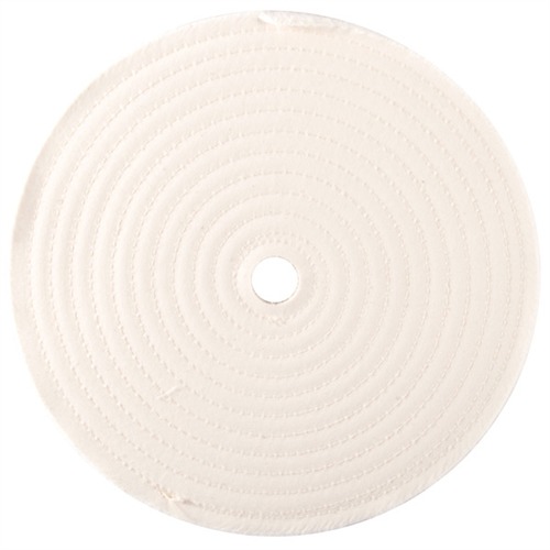 Brownells Muslin Polish Wheel Stitched 10" X 3/8" Thick 7/8" Arbor - View 2