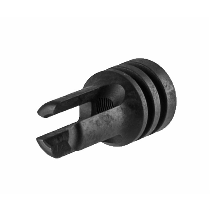 Brownells EARLY 3 PRONG 22 CALIBER FLASH HIDER 1/2"-28 STEEL BLACK - View 2