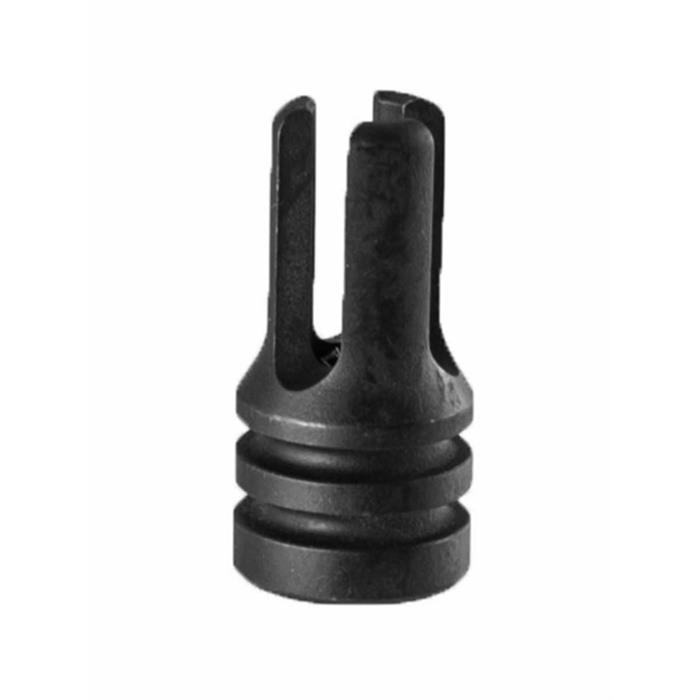 Brownells EARLY 3 PRONG 22 CALIBER FLASH HIDER 1/2"-28 STEEL BLACK - View 3