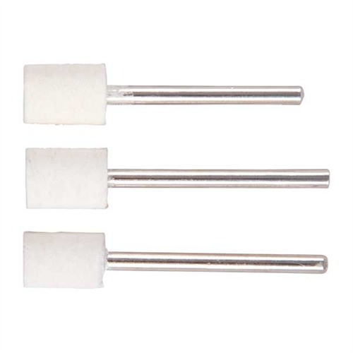 Brownells Mandrel Mounted Felt Bob Square 1/2"X3/8" 3 Pack - View 3
