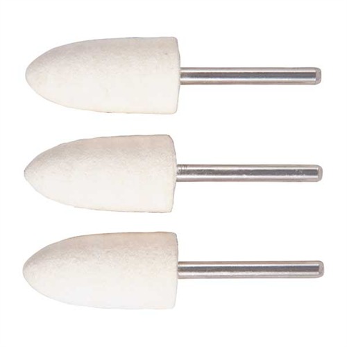 Brownells Mandrel Mounted Felt Bob Tapered Cone 1"X1/2" 3 Pack - View 2