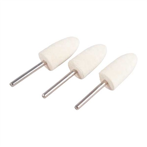 Brownells Mandrel Mounted Felt Bob Tapered Cone 1"X1/2" 3 Pack - View 3