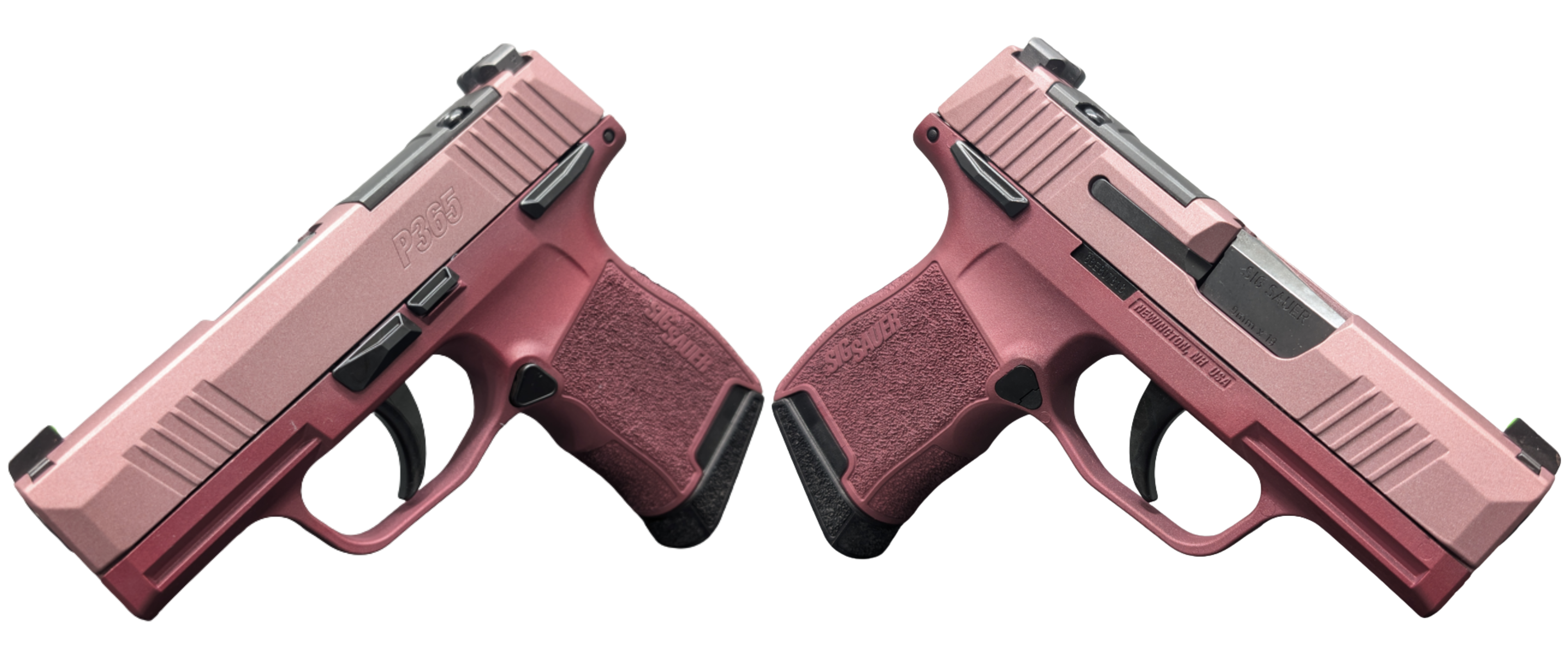 SIG SAUER P365 CRANBERRY BLUSH TWO TONE 9MM PSTL 3.10" BLK O.R. 2-10RD MAGS MANUAL SAFETY - View 2