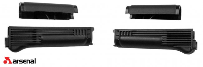 Arsenal Black Polymer Handguard Set with Stainless Steel Heat Shield for Stamped Receivers - View 2