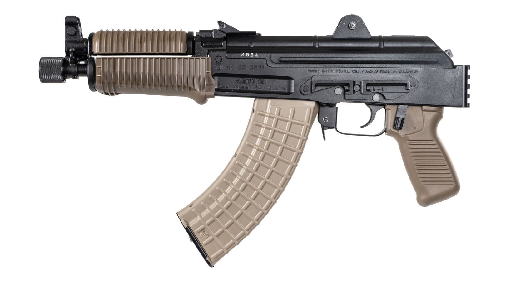 Arsenal SAM7K AK Pistol 7.62x39mm FDE US Furniture 30rd Mag Hard Case - View 2