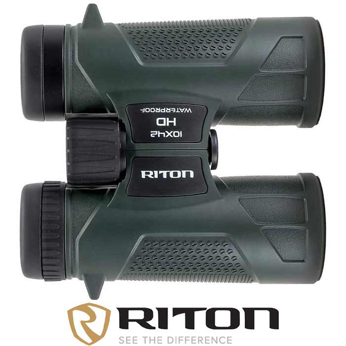 Riton X5 Primal HD Binoculars 10x42mm Green - View 2