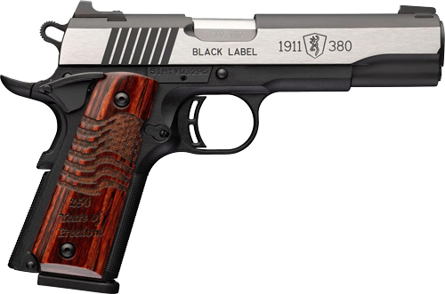 Browning 051122492 1911-380 Medallion Pro 250 380 ACP 4.25" Blackened Stainless Semi-Auto Pistol - View 2