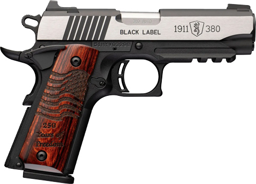 Browning 051125492 1911-380 Medallion Pro 250 380 ACP 3.63" Blackened Stainless Semi-Auto Pistol - View 2