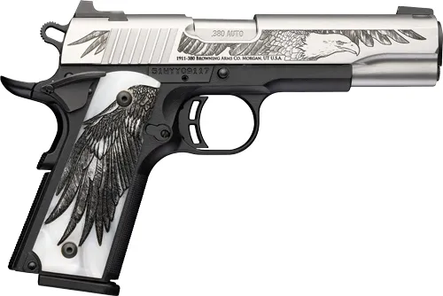 Browning 1911-380 380 ACP 4.25 In 8+1 Silver Steel 051126492 - View 2