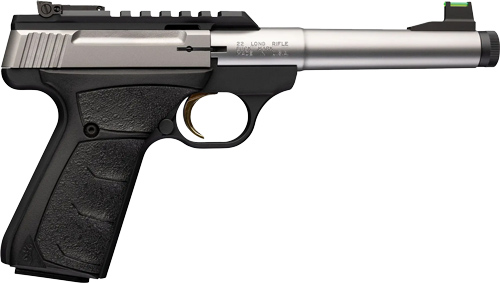 Browning 051618490 Buck Mark Camper URX SR 22 LR 5.9" Matte Stainless/ Black Frame Semi-Auto Pistol - View 2
