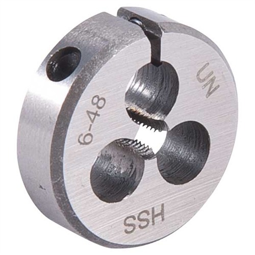 Brownells Round Wire Gauge Carbon Die 13/16 Diameter 6-48 Thread - View 2