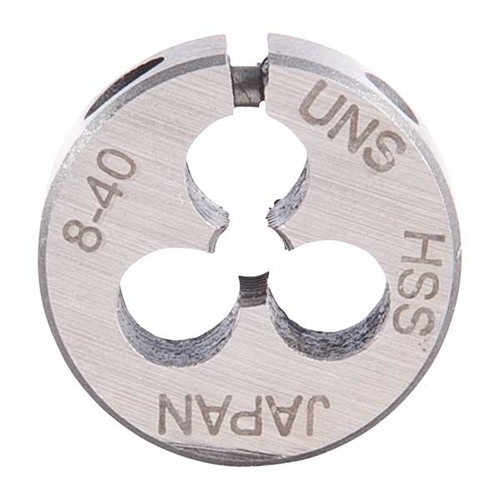 Brownells Round Wire Gauge Carbon Die 13/16 Diameter 8-40 Thread - View 2