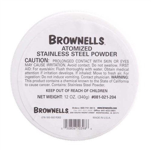Brownells FGA01094 Atomized Stainless Steel Powder 12oz - View 2