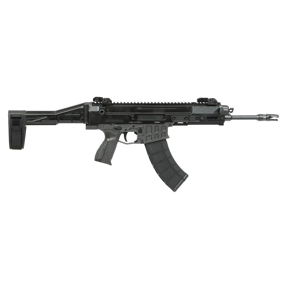 CZ Bren 2 MS Pistol 7.62X39mm 11 in. Black w/SB Tactical Brace 30 rd. - View 2