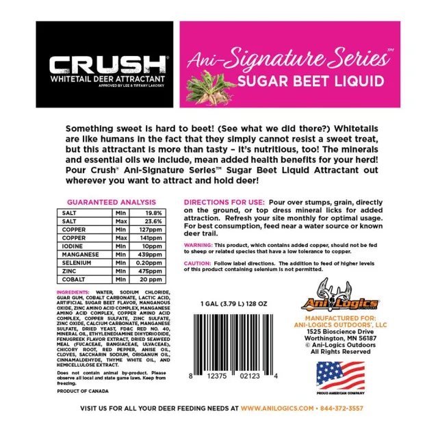 AniLogics CRUSH Liquid Attractant Sugar Beet 1 gal. - View 2