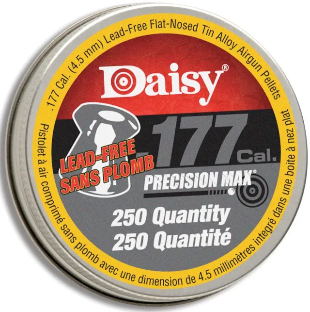 DAISY PRODUCTS 990250-466 .177 Cal Flat Lead-Free Pellets 250ct Tin - View 2