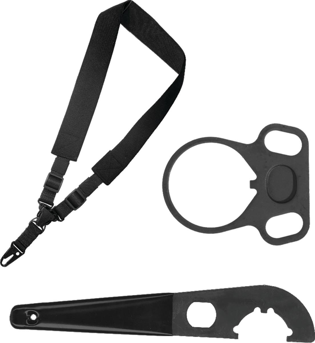 Outdoor Connection A-Tac Sling, Black Nylon Webbing, HK Type Hook, Single-Point Design, Rifle/Tactical Shotgun, Includes Adapter & Wrench, SPTK1-28408 - View 2