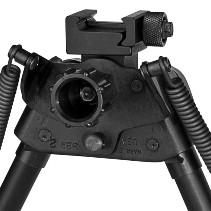 Harris Engineering SBR2P Self-Leveling Sporting BiPod, Hinged Base, 6-9in, Anodized Black, Picatinny Rail Mount - View 3